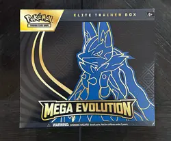 Pokemon Sealed Mega Evolution Elite Trainer Box Lucario Riolu English - Image 1