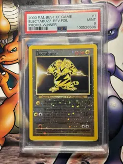2003 Pokemon ~ Best of Game Winner Promo ~ Electabuzz-Reverse Foil #1 ~ PSA 9 - Image 1