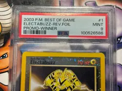 2003 Pokemon ~ Best of Game Winner Promo ~ Electabuzz-Reverse Foil #1 ~ PSA 9 - Image 2