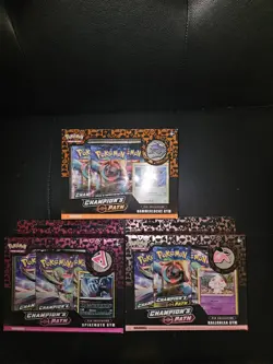 Pokemon Champions Path Gym Pin Collection 3 Box Set 820650807756 - Image 1