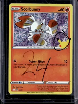 2021 Pokemon McDonald's 25th Anniversary Special Edition Scorbunny Foil #16/25 - Image 1