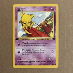 2000 Pokemon Team Rocket First Edition Abra #49/82 - Image 1