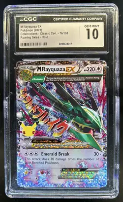 2021 Pokemon SWSH Celebrations Rayquaza Classic Collection #76/108 CGC 10 - Image 1