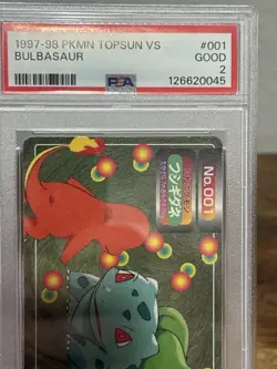 1997-98 Pokemon Topsun VS Bulbasaur Vs. Charmander #001 PSA 2 Vintage JP - Image 3