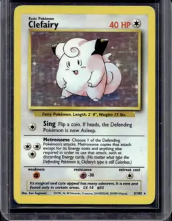 1999 Pokemon Unlimited Clefairy Rare Holo #5/102 - Image 1