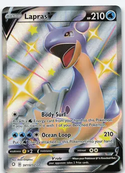 Lapras V SV110/SV122 Shiny Holo Rare Holo Shining Fates: Shiny Vault NM Pokemon - Image 1