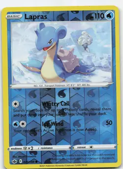 Lapras 029/198 SWSH06: Chilling Reign Common Reverse Holo MP Pokemon TCG - Image 1