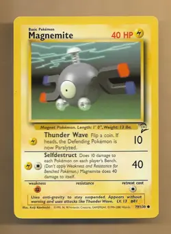 Magnemite - 79/130 - Common - Unlimited Edition NM, English Pokemon Base Set 2 - Image 1