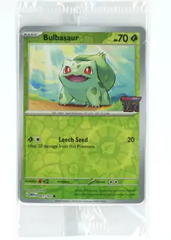 BULBASAUR 2023 Pokemon 151 Stamped Best Buy Exclusive SEALED #001/165 - Image 1