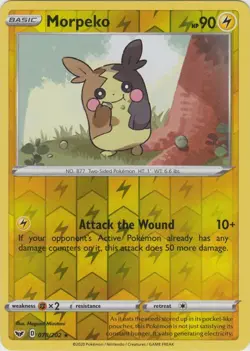 Reverse Holo Morpeko Rare 078/202 Sword & Shield Base Pokemon TCG - Image 1