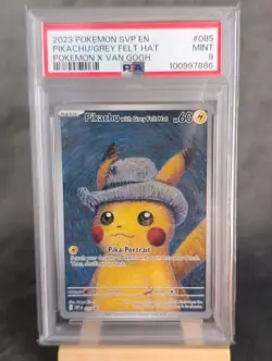 Carte Pokemon Pikachu with Grey Felt Hat Van Gogh PSA 9 MINT envoi suivi - Image 3