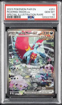 2023 POKEMON PAR EN-PARADOX RIFT #251 ROARING MOON EX PSA 10 - Image 1