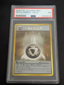 2000 POKEMON JAPANESE NEO METAL ENERGY-HOLO | PSA 7 - Image 1
