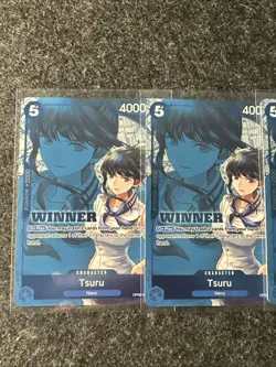 One Piece Tsuru (Winner Card/ Stamped Promo) OP06-051 (R) Playset of 3 - Image 2