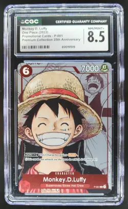 2022 One Piece Premium 25th Anniversary Monkey D. Luffy Promos CGC 8.5 A PT - Image 1