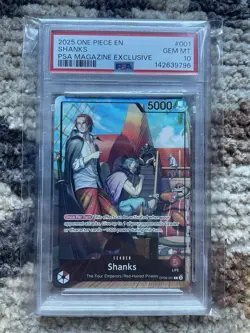 One Piece Shanks PSA Promo OP09-001 PSA 10 - Image 1