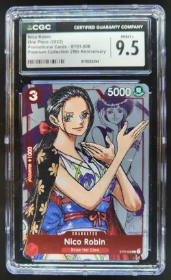 2022 ONE PIECE NICO ROBIN 25TH ANNIVERSARY PROMO ST01-008 CGC 9.5 A PT - Image 1