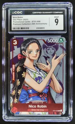 2022 ONE PIECE NICO ROBIN 25TH ANNIVERSARY PROMO ST01-008 CGC 9 A PT - Image 1