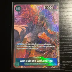 One Piece Donquixote Doflamingo Alt Art OP04-031 SR Kingdoms of Conspiracies - Image 1