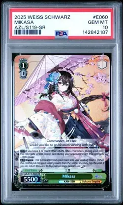 Mikasa SR - Weiss Schwarz Azur Lane Vol. 2 - PSA 10 - Image 1