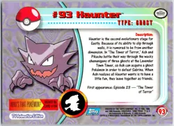 POKEMON TOPPS TRADING CARDS SERIES 2 HAUNTER #93 NON HOLO NM - Image 2
