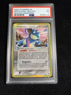Nidoqueen Delta Species EX Dragon Frontiers Rev Holo Pokemon Card - PSA 7 NM - Image 1