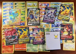Pokemon TCG Jumbo Card Lot CHARIZARD PIKACHU VENUSAUR/ BASE SET 25th Anniversary - Image 1