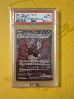 Pokemon TCG Paldean Fates Charizard EX Card 234/091 SIR, PSA 10 - Image 1