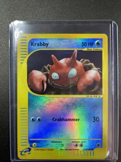 Krabby 115/165 Expedition Reverse Holo Pokemon Card E Reader Series Vintage 2002 - Image 1