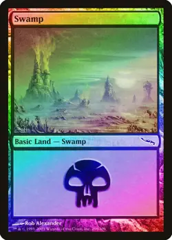 Swamp (296) FOIL Mirrodin NM Basic Land MAGIC THE GATHERING MTG CARD ABUGames - Image 1