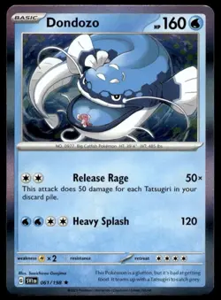 Dondozo 61/198 Pokemon Card Scarlet & Violet Rare 160 HP Holo Near Mint - Image 1