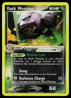 Pokemon Card - Dark Weezing Team Rocket Returns 42/109 Non Holo - Image 1