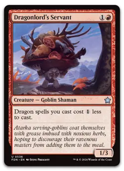 Dragonlord's Servant #536 (NM) Foundations FDN Magic MTG - Image 1