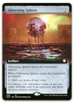 Glistening Sphere (Extended Art) #58 (NM) Phyrexia All Will Be One ONC Magic MTG - Image 1