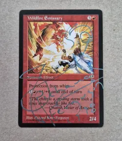 UNPLAYED SIGNED ALTERED Wildfire Emissary Mirage NM RICHARD KANE FERGUSON EDH - Image 1