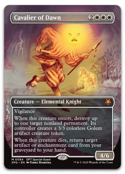 Cavalier of Dawn (Borderless) #84 (NM) Special Guests SPG Magic MTG - Image 1