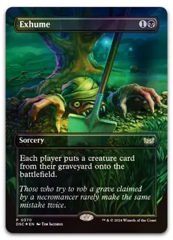 Exhume (Borderless) #370 (Foil) (NM) Duskmourn DSC Magic MTG - Image 1