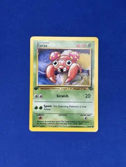 🍄 NM PARAS 1ST EDITION - 59/64 WotC Pokemon TCG Jungle Set - Image 1