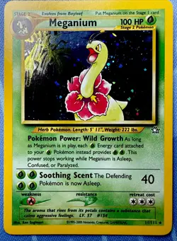 Meganium Neo Genesis Holo Rare #11/111 VINTAGE 2000 Pokemon TCG - Image 1