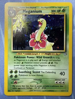 Meganium Neo Genesis Holo Rare #11/111 VINTAGE 2000 Pokemon TCG - Image 2