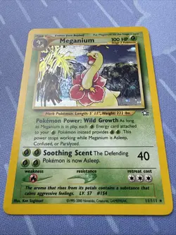 Meganium Neo Genesis Holo Rare #11/111 VINTAGE 2000 Pokemon TCG - Image 3