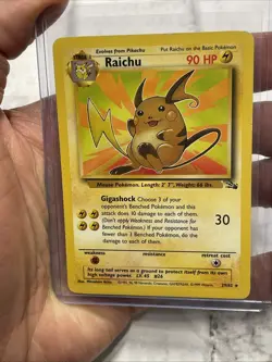 Raichu 29/62 Fossil Non Holo Rare Pokemon TCG Cards WOTC Vintage Nintendo LP Vtg - Image 1