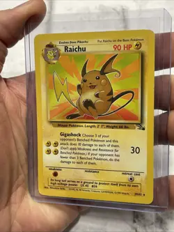 Raichu 29/62 Fossil Non Holo Rare Pokemon TCG Cards WOTC Vintage Nintendo LP Vtg - Image 2