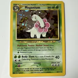 Pokemon TCG Meganium Neo Genesis 10 Holo Unlimited Holo Rare - Image 1