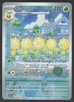 Sunflora 169/167 Illustration Rare Pokemon TCG Twilight Masquerade NM - Image 1