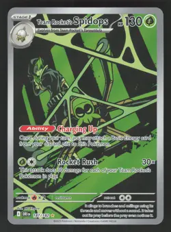 Team Rocket's Spidops 187/182 Pokemon TCG Destined Rivals NM - Image 1