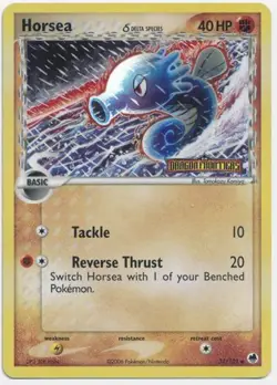 Horsea Delta Species 31/101 Pokemon Dragon Frontiers Reverse Holo NM - Image 1