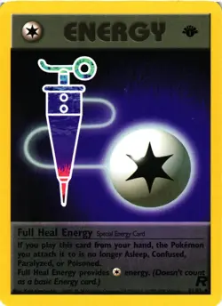 Pokemon TCG Team Rocket 81/82 Full Heal Energy 1st Edition VLP - Image 1