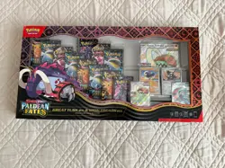 Pokemon Paldean Fates Great Tusk ex & Iron Threads ex Premium Collection Sealed - Image 1