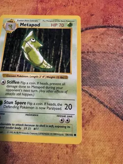 Shadowless Metapod | Base Set 54/102 | Vintage WOTC Gen 1 Pokemon - Image 2